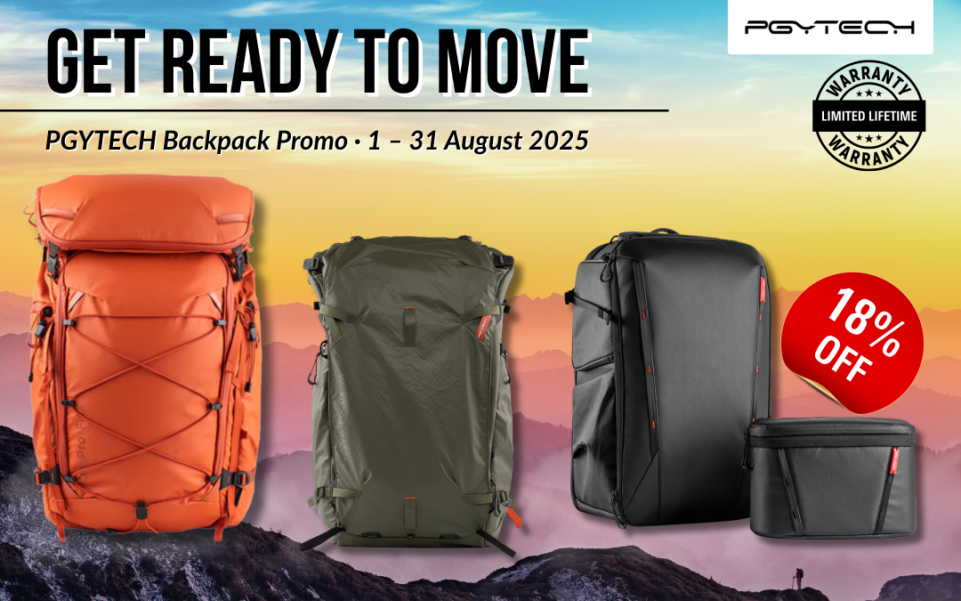 PGYTECH August 2025 Backpack Promotion – Up to 18% Off + Free Gifts in Singapore