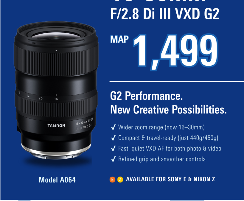 Pre-Order Promotion: Tamron 16–30mm F/2.8 Di III VXD G2 (Model A064)